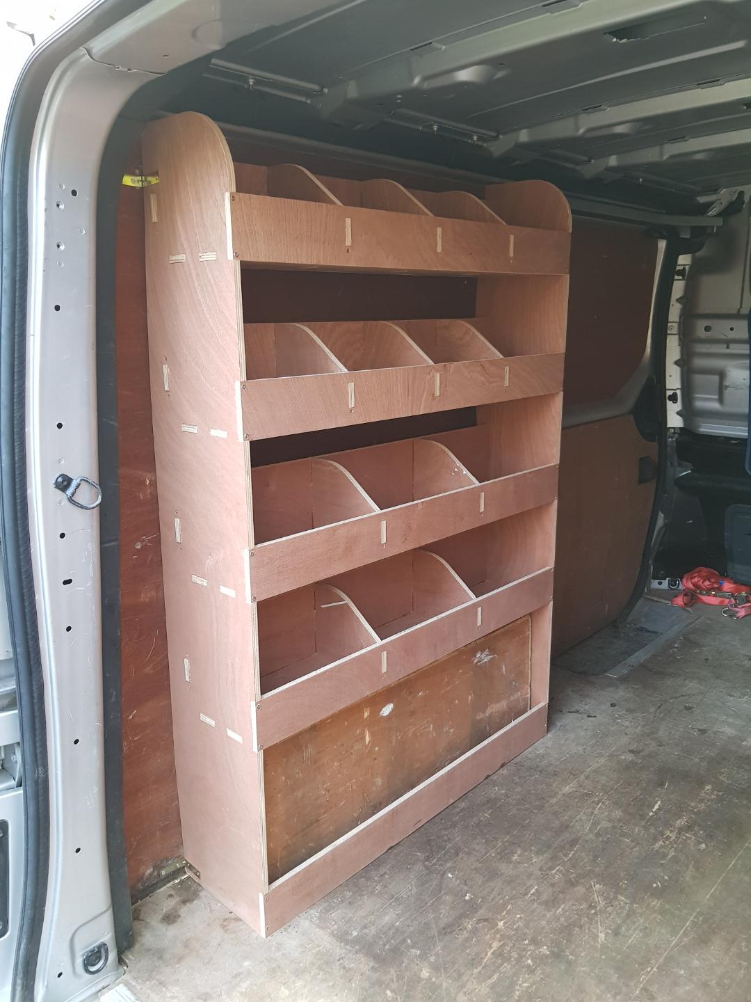 Vauxhall Vivaro Van racking slim 2014 + Darracott Designs