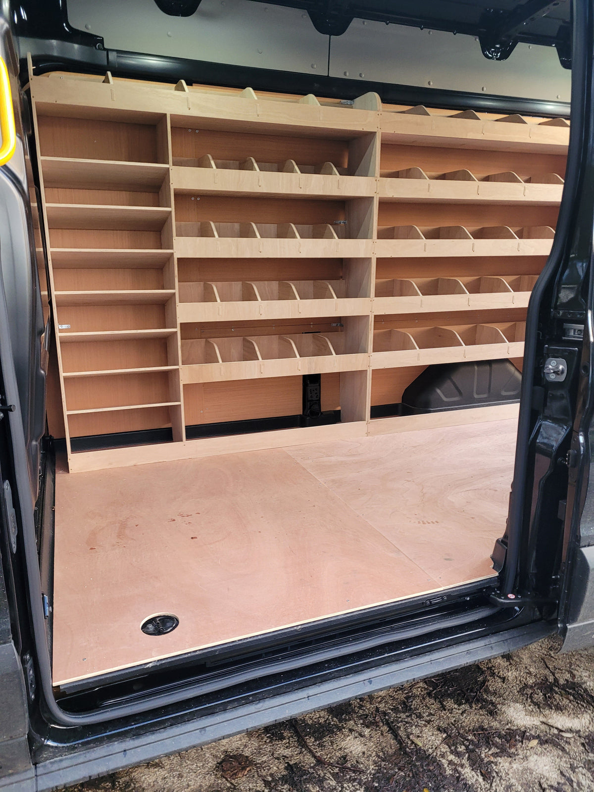 Ford Transit Internal Racking Drivers side Ford Transit Mk8 Van Racking – Darracott Designs
