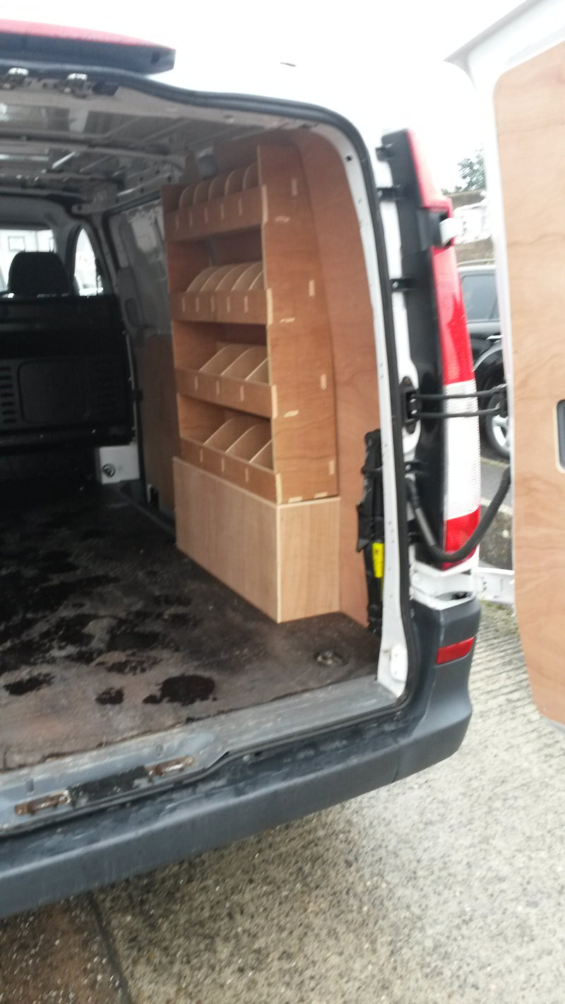 Mercedes Vito Wheel Arch Van Racking - Darracott Designs